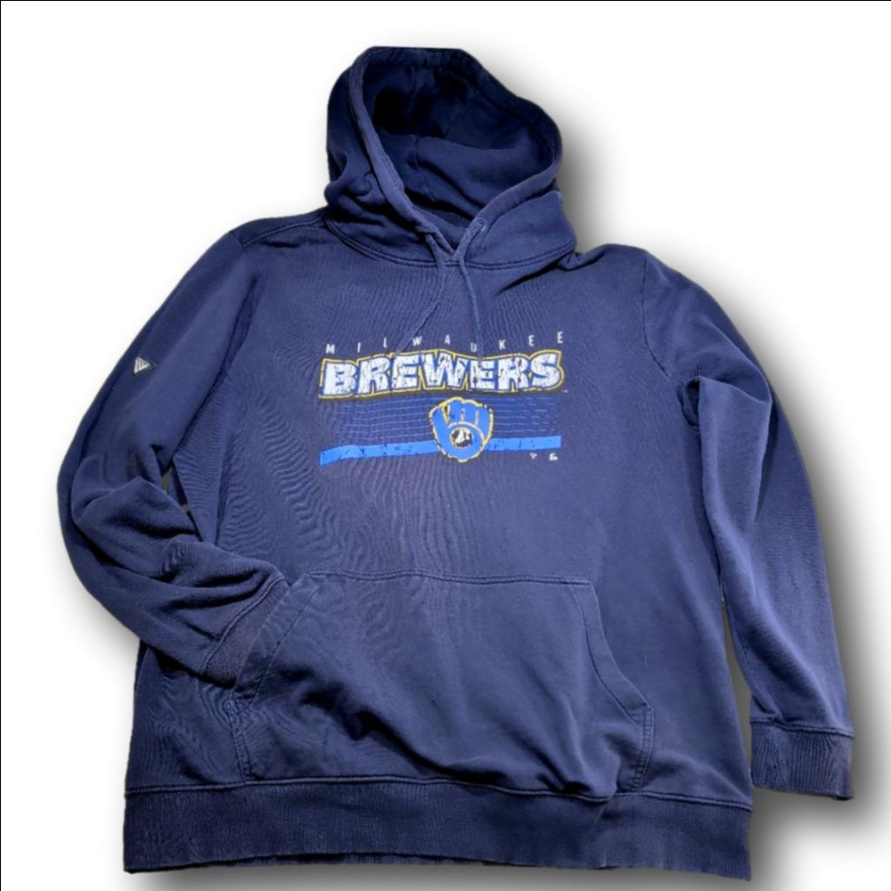 Men's LEVELWEAR Navy Blue Milwaukee Brewers Hoodie XXL
